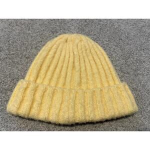 Topshop - Beanie - Yellow Ribbed Hat